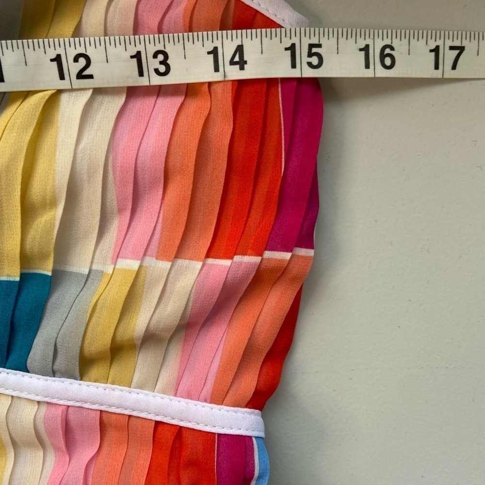 Fate Rainbow Multicolored Maxi Dress
S Deep Vneck Cocktail New Imperfections - Picture 9 of 14